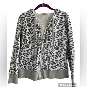 Boston Proper zipper hoodie s Medium with ruching at breast area. Cute!